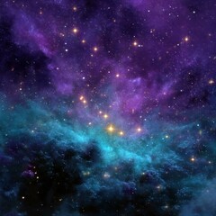 Naklejka premium Abstract Colorful Nebula Space Background