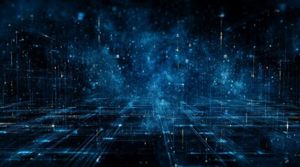 Abstract Digital Cityscape Network