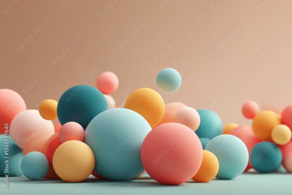 Poster abstract colorful sphere composition background design