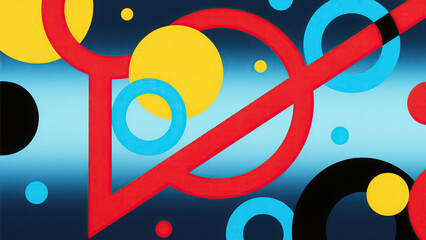 The Beauty of Shapes Circles and Lines Composition Art