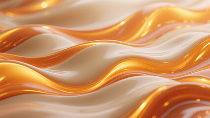 Obraz premium Smooth And Creamy Layers Of Caramelized Deliciousness Sweet Surface