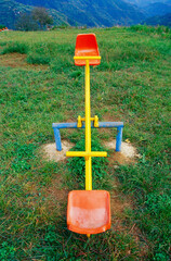 children playground see-saw