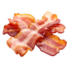 Crispy, cooked bacon strips with a slightly wavy texture and golden-brown edges.