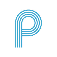 Naklejka premium Letter P logo icon design template.