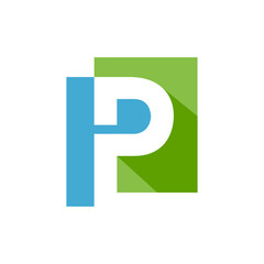 Letter P logo icon design template.
