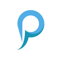 Letter P logo icon design template.