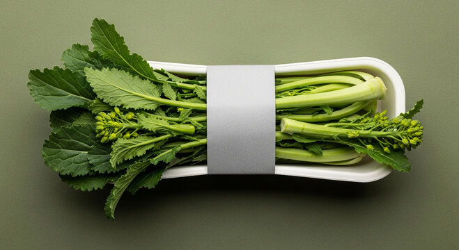 Fresh Green Vegetable Mockup Packaging Design