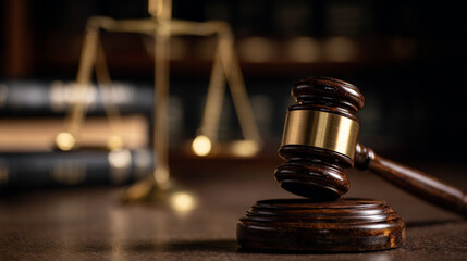 Law justice courtroom gavel scales legal system concept of attorney and judicial process image