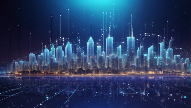 NFT Virtual Token Hologram Showcasing Network Connections