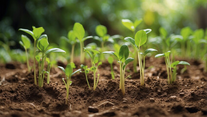 Exuberant Seedlings Thriving in Abundant Light and Care