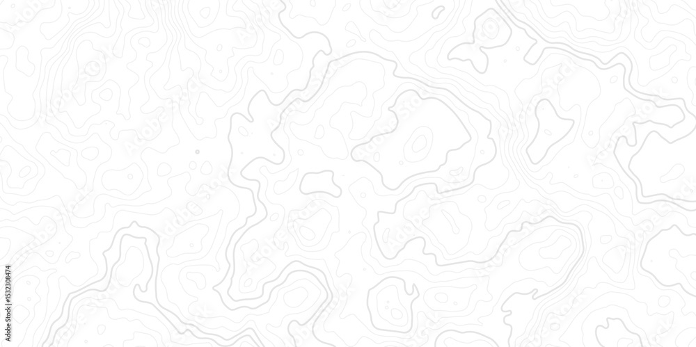 Fototapete geographic contour map paper texture. terrain path isolated on a background.geographic mountain reli