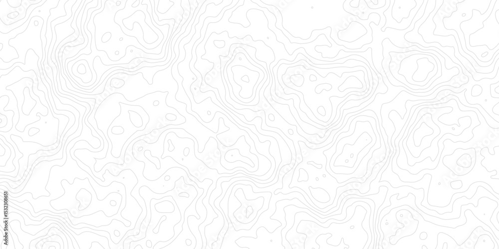 Fototapete geographic contour map paper texture. terrain path isolated on a background.geographic mountain reli