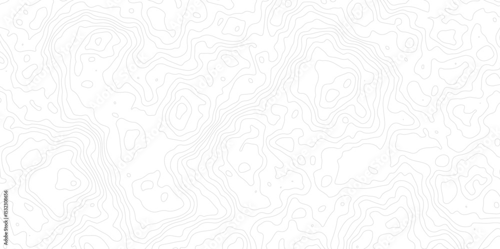Fototapete geographic contour map paper texture. terrain path isolated on a background.geographic mountain reli