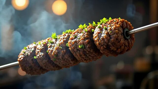Grilled Kofta Kebabs, Smoking Hot Food