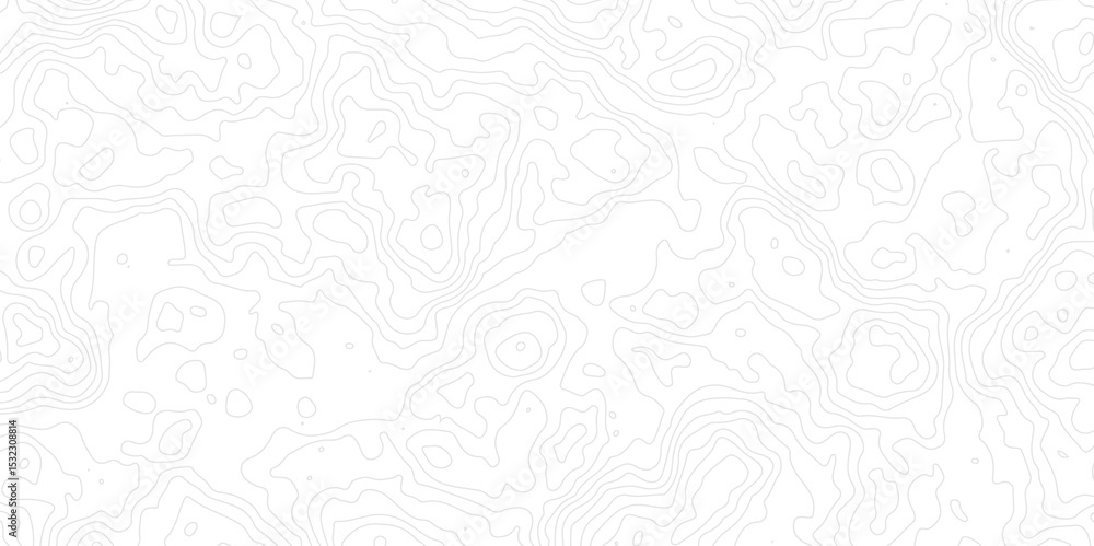 Fototapete geographic contour map paper texture. terrain path isolated on a background.geographic mountain reli