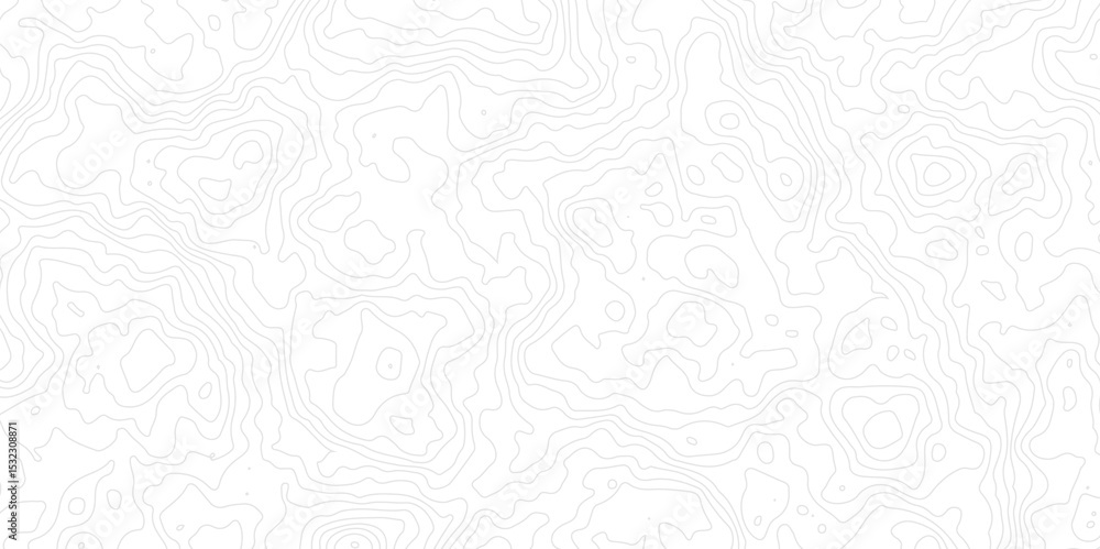 Fototapete geographic contour map paper texture. terrain path isolated on a background.geographic mountain reli