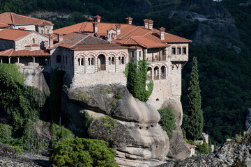 Obraz premium Orthodox Monasteries floating in the sky