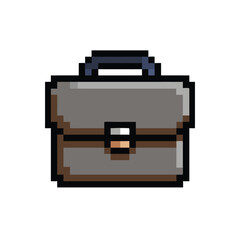 Pixel-art briefcase business case portfolio bag