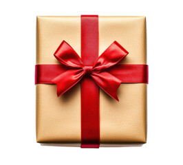 [Transparent Background PNG]Gift Box with Red Ribbon