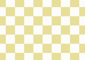 Pastel yellow and white checkered background Space for selling products, backdrop, wallpaper, background, text. Vintage style background. Vector illustration.