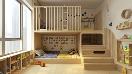 Compact room solution with Ggumbi playpen doubling as sleep and activity zone