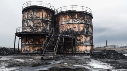 Fire damage to ammonium nitrate storage containers