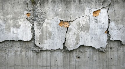 Industrial explosion marks on concrete surface