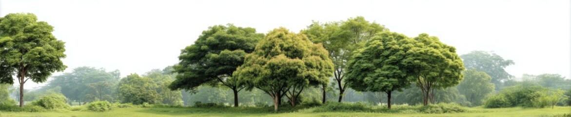 Obraz premium Peaceful Green Trees Landscape