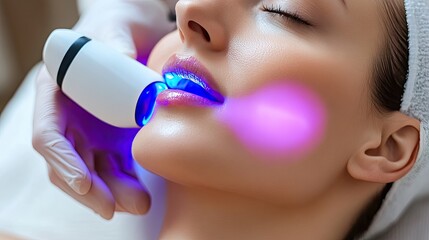 Sleek skin care machine designed for neck and facial rejuvenation in a professional beauty clinic