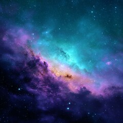 Obraz premium Stunning Colorful Nebula in the Cosmic Galaxy