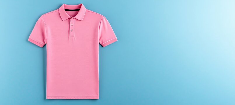 Stylish Casual Cotton Polo Shirt for Men on Clear Background, Perfect for Summer Wardrobe Display