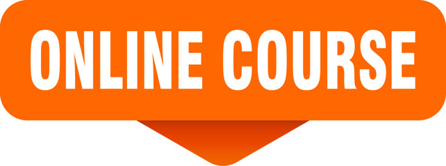 online course sticker. online course sign on transparent background