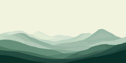 Naklejka premium Misty Mountain Range (1)