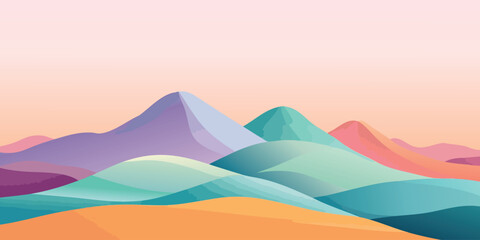 Pastel Mountainscape