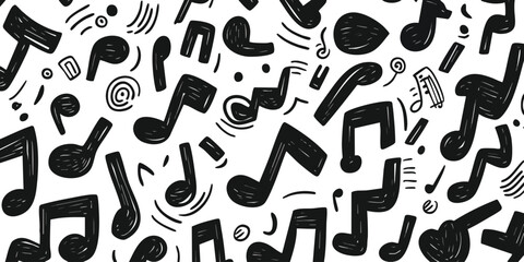 Abstract Music Note Pattern