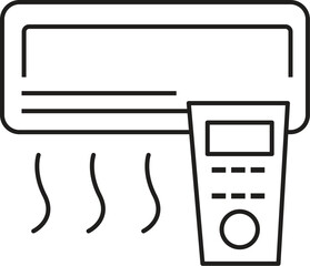 Air conditioning - minimal line web icon. simple vector illustration. concept for infographic, website or app. Vector Illustration