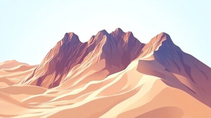 Naklejka premium Desert mountain range landscape