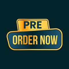 Pre-order now label badge design