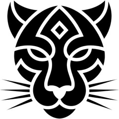 Geometric Abstract Animal Head Design Art