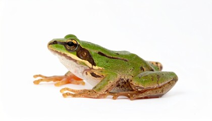 Obraz premium Frog over white background, no shadow
