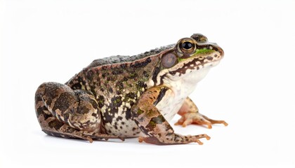 Obraz premium Frog over white background, no shadow