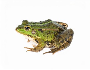 Obraz premium Frog over white background, no shadow