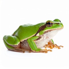 Obraz premium Frog over white background, no shadow
