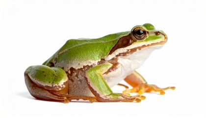 Naklejka premium Frog over white background, no shadow