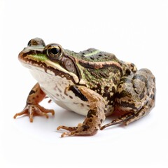 Obraz premium Frog over white background, no shadow