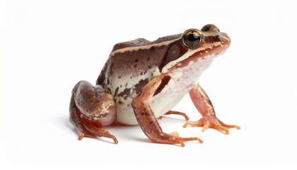 Obraz premium Frog over white background, no shadow
