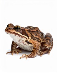 Obraz premium Frog over white background, no shadow