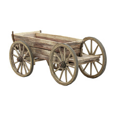 Antique Wooden Cart Rustic Farm Wagon Vintage Wheelbarrow Historical Transportation