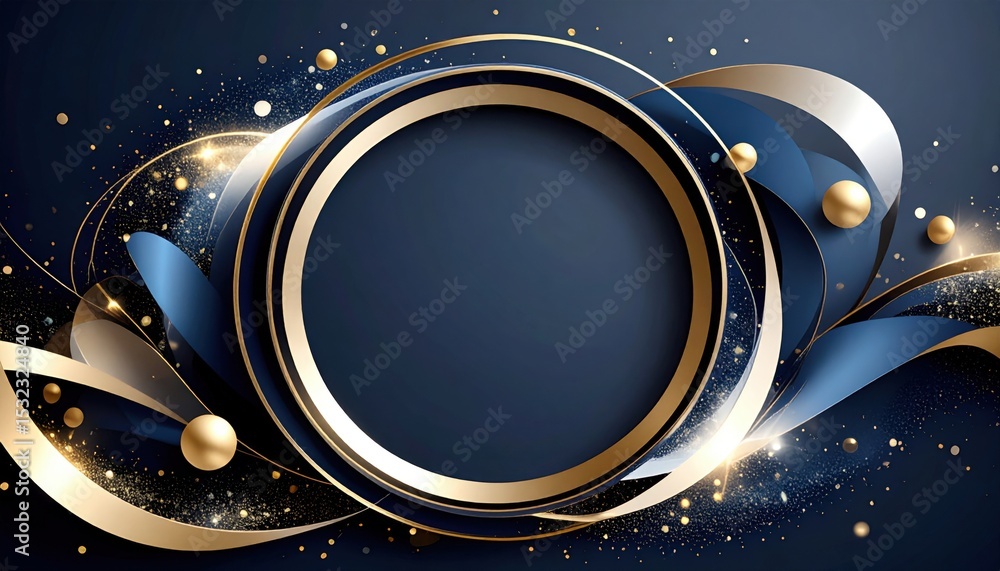 Poster dynamic abstract background design with gold elements digital art modern aesthetic elegant environme
