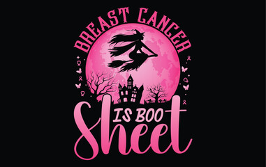 Halloween Breast Cancer Awareness T-Shirt Design | Pink Ribbon | Spooky Cute | Support Tee